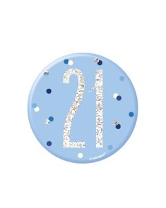Age 21 Blue 3" Badge Unique