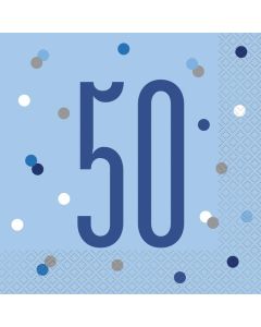 Age 50 Blue Napkins 16pk Unique