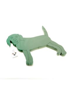 Standing Dog With Eyes & Nose Floral Foam Frame 61 x 52cm