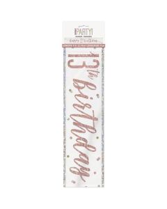 Age 13 Rose Gold 9' Banner Unique