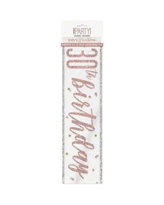 Age 30 Rose Gold 9' Banner Unique