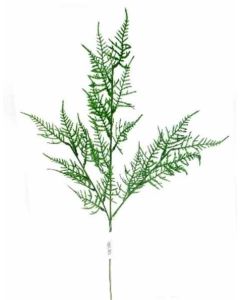 Flocked Asparagus Fern Spray Green