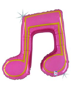 40" Pink Double Music Note Foil Balloon Grabo