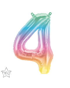 16" Jelli Ombre Number 4 Air-Fill Foil Qualatex