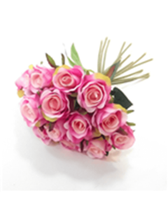24cm Rosebud Bundle (15 Heads) Pink