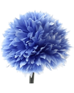 43cm Single Spiky Chrysanthemum Blue
