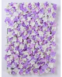 Hydrangea Flower Wall 60X40cm Ivory/Lavender