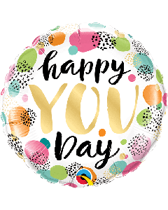18" Colourful Happy You Day Roud Foil Qualatex
