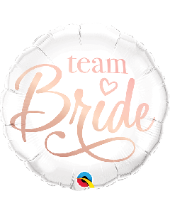 18" White & Rose Gold Hen Party Round Foil Qualatex