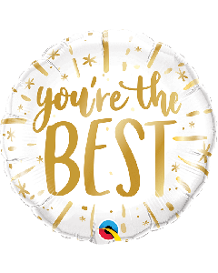18" Gold You’re the Best Round Foil Qualatex
