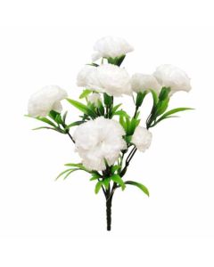 31cm Carnation Bush White