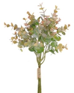 Plastic Eucalyptus Bundle Green/Orange