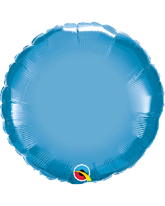 18" ROUND CHROME BLUE PLAIN FOIL - 90032/1