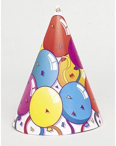 Multi Coloured Fancy Party Hats 8pk Unique