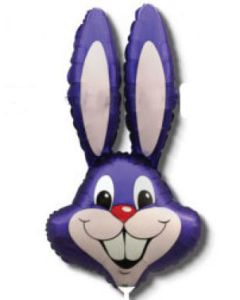 26" Purple Bunny Head Unpackaged Balloon
