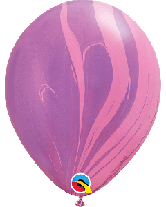 11" ROUND PNK VLT AGATE PK25 QX PLAIN RAINBOW SUPERAGATE - 91543/1