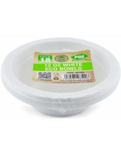 12oz Bio-Degradable White Bowl 18Pk