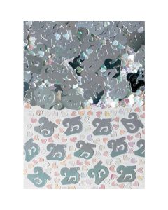 Silver 25 Silver Anniversary Table Confetti Amscan