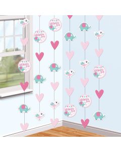 Pink Christening String Decoration Amscan