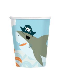 Blue Ahoy Birthday Boy 250ml Cups 8pk Amscan