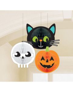 Halloween Friend Honeycomb Decorations Pk3 Amscan