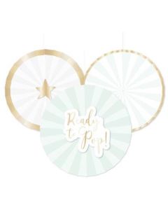 Ready To Pop Paper Fan Pk3 Amscan