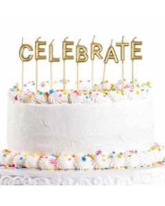 Celebrate Pick Candles Gold