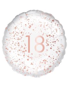 18" STD FOIL BALLOON ROSE GOLD 18TH - 9914146