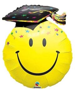 14" Smiling Graduate Air Fill Foil Balloon Unpackaged Qualatex