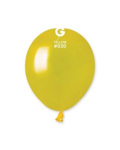 Metallic Yellow 5" Latex Balloons Pk50 #030 Gemar