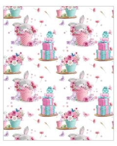 24 Sheets of Juvenile Female Gift Wrap Out Of The Blue