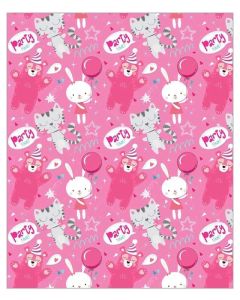 24 Sheets of Juvenile Female Gift Wrap Out Of The Blue