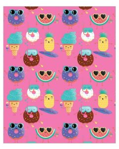 24 Sheets of Juvenile Female Gift Wrap Out Of The Blue