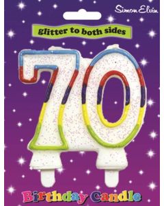 MILESTONE AGE CANDLE NUMBER 70 - CDL918/1