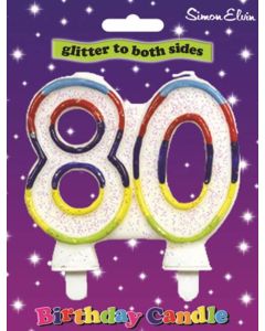 MILESTONE AGE CANDLE NUMBER 80 - CDL919/1