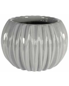 Grey Ribbed Orchid Pot 14.6cm