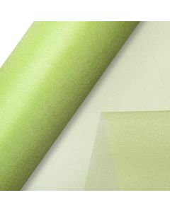 Organza Snow Sheer Roll Lime 29cm x 25m