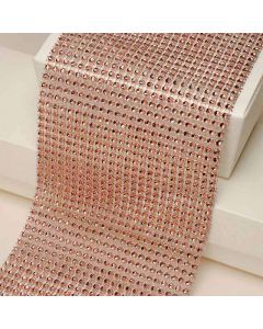 9m Diamanté Effect Band Rose Quartz