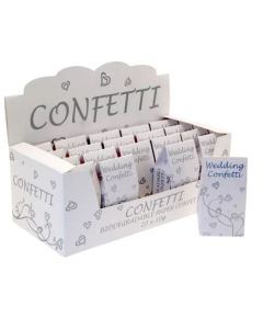 White & Silver Biodegradable Paper Confetti