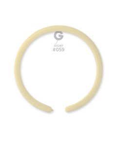 1"/2.5cm Latex Modelling Balloons Ivory Latex Modelling Balloons Pk50  #059 Gemar