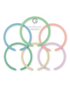 1" Pk100  Modelling Balloons Macaron Ass. - D2.MAC.100