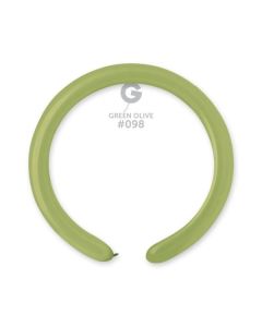 2"/5cm Green olive Latex Modelling Balloons Pk50  #098 Gemar