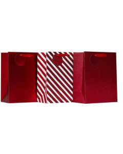 Large Red Gift Bags Set of 3pk