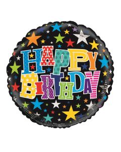18" Printed Foil Balloon Birthday (M)