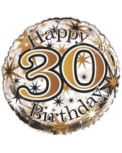 18" PRINTED FOIL BALLOON 30TH - FB1155/1