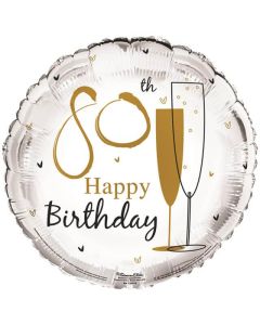 18" Printed Foil Balloon Age 80