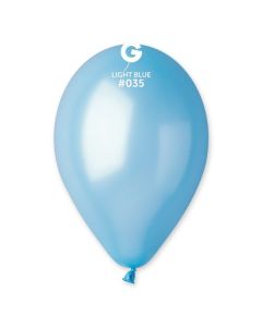 Metallic Light Blue 12" Latex Balloons Pk50 #035 Gemar