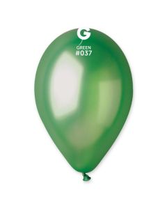 Pk100 Latex Balloons Metallic Green #037 - G120.037.50