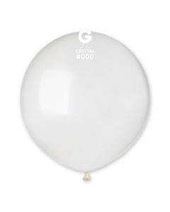 Crystal Clear 19" Latex Balloons Pk10  #000 Gemar