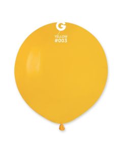 Yellow 19" Latex Balloons Pk25  #003 Gemar